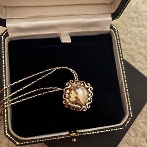 Brighton Toledo Pendant Necklace with Citrine Style Glass Gem